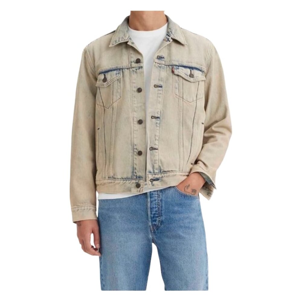 NWT Levi’s Men's Denim Jacket/Classic Trucker - Color:Top That-Tan -Sizes: S & M